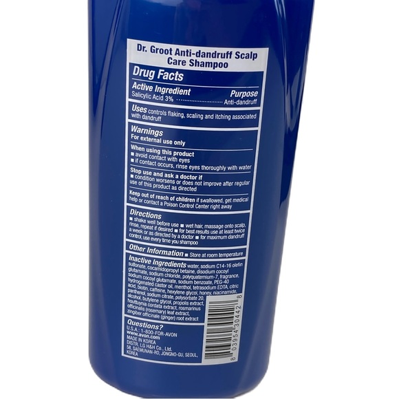 Avon Dr. Groot Anti-Dandruff Scalp Care Shampoo 10.14 fl. oz. - Picture 5 of 14